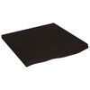 vidaXL s&ouml;t&eacute;tbarna kezelt t&ouml;m&ouml;r t&ouml;lgyfa asztallap 60x60x(2-4) cm