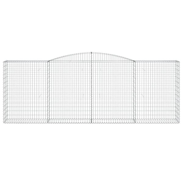 vidaXL 10 db íves horganyzott vas gabion kosár 400x50x140/160 cm