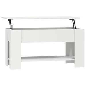vidaXL feh&eacute;r szerelt fa doh&aacute;nyz&oacute;asztal 101 x 49 x 52 cm