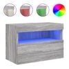 vidaXL sz&uuml;rke sonoma sz&iacute;nű fali TV-szekr&eacute;ny LED-ekkel 60x30x40 cm