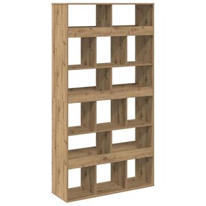 vidaXL k&eacute;zműves t&ouml;lgy sz&iacute;nű szerelt fa k&ouml;nyvespolc 100 x 33 x 187,5 cm
