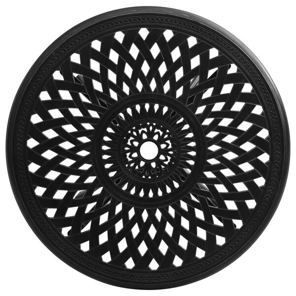 vidaXL fekete öntött alumínium kerti asztal 78 x 78 x 72 cm