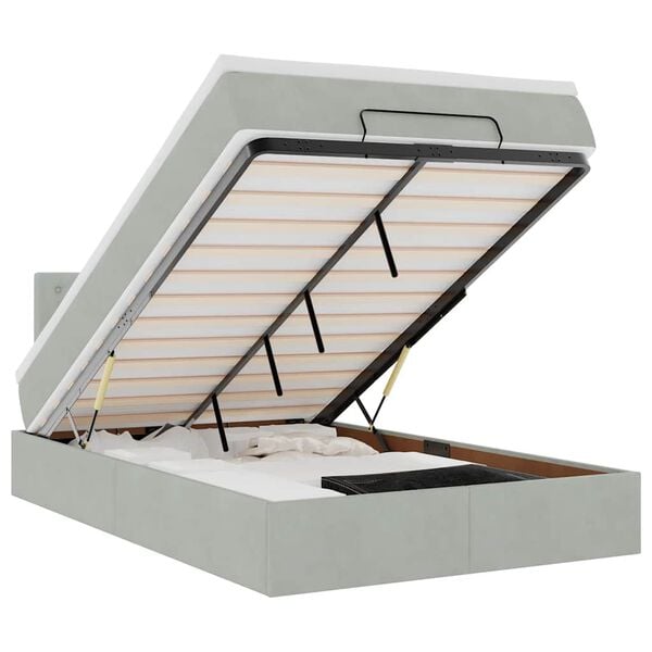 vidaXL vil&aacute;gossz&uuml;rke b&aacute;rsony ottom&aacute;n &aacute;gy matraccal & LED-ek 120x190cm