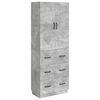 vidaXL Szekr&eacute;ny szett 2 pcs Betonsz&uuml;rke 66 x 34,5 x 87 cm Szerelt Fa