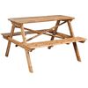 vidaXL bambusz piknik asztal 120 x 120 x 78 cm