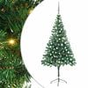 vidaXL megvil&aacute;g&iacute;tott műkar&aacute;csonyfa 564 &aacute;ggal g&ouml;mb szettel 180 cm