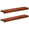 vidaXL Ablakp&aacute;rk&aacute;nyok 2 db Barna 70 x 15 x 2 cm T&ouml;m&ouml;r b&uuml;kkfa