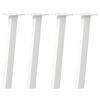 vidaXL 4 db fehér dohányzóasztal láb 42 cm acél