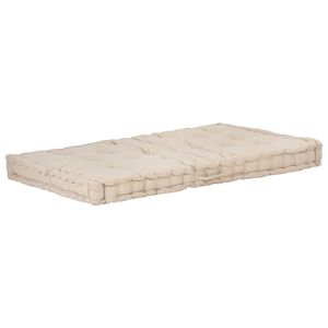 vidaXL b&eacute;zs pamut raklappadl&oacute;-p&aacute;rna 120 x 80 x 10 cm