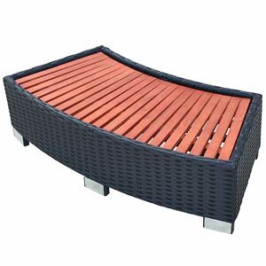 vidaXL Polyrattan, fekete Spa fell&eacute;pő 92x45x25 cm