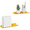 vidaXL Lebegő polc 2 pcs Must&aacute;r s&aacute;rga 30 x 9 x 2,5 cm Ac&eacute;l