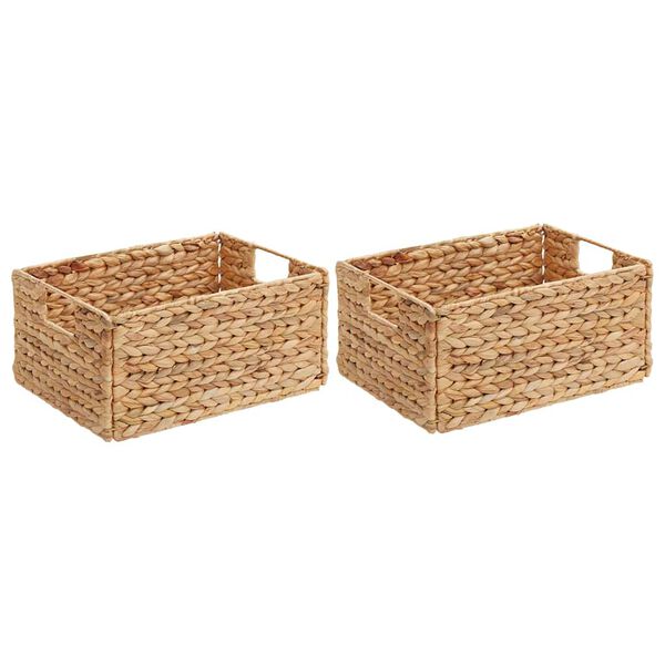 vidaXL T&aacute;rol&oacute;kosarak 2 pcs Term&eacute;szetes 35 x 25 x 17 cm V&iacute;zi j&aacute;cint