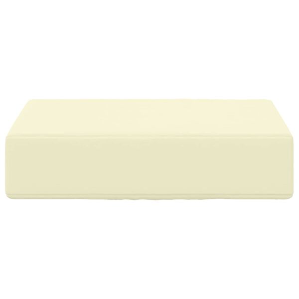 vidaXL K&uuml;lt&eacute;ri &uuml;lőp&aacute;rna Kr&eacute;m 40 x 40 x 8 cm 100% poli&eacute;szter