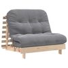 vidaXL t&ouml;m&ouml;r fenyőfa futon kanap&eacute;&aacute;gy matraccal 100 x 206 x 11 cm