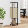 vidaXL Highboard sonoma tölgy 35,5x35x139 cm gépelt fa és fém