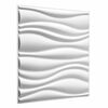 vidaXL Fali panelek 4 db 50 x 50 cm Feh&eacute;r