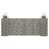 vidaXL H alakú acéldrót virágtartó gabion 260 x 40 x 100 cm