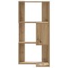 vidaXL 3 szintes szerelt fa sarok k&ouml;nyvespolc 50 x 50 x 102 cm