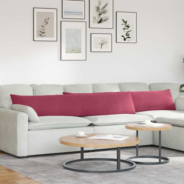 vidaXL Kanap&eacute; p&aacute;rn&aacute;k 2 pcs Bord&oacute; 200 x 40 cm B&aacute;rsonyos sz&ouml;vet