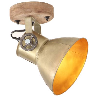 vidaXL 2 db sárgaréz színű ipari fali-/mennyezeti lámpa 20 x 25 cm E27