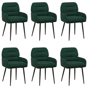 vidaXL &Eacute;tkező Sz&eacute;kek 6 pcs B&aacute;rsony S&ouml;t&eacute;tz&ouml;ld 59 x 59,5 x 90 cm