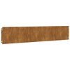 vidaXL 10 db rugalmas corten ac&eacute;l gyepszeg&eacute;ly 20 x 103 cm