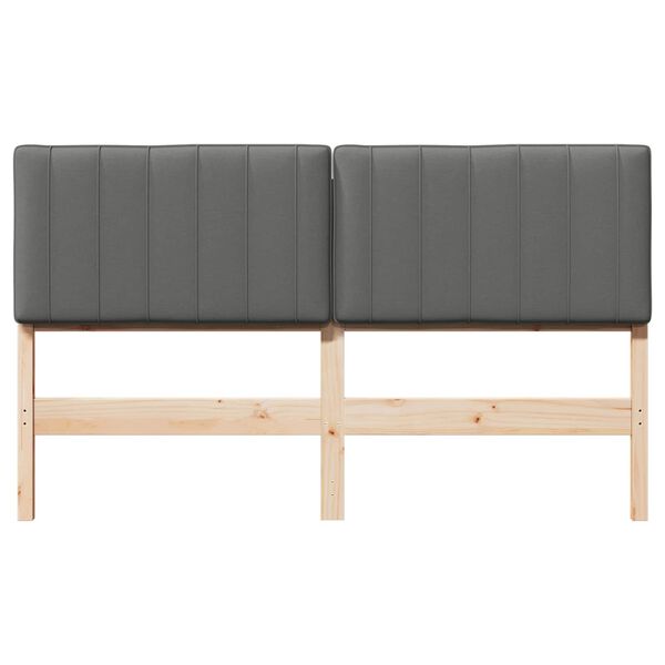 vidaXL K&aacute;rpitozott fejt&aacute;mla fejt&aacute;ml&aacute;val Barna &eacute;s Vil&aacute;gossz&uuml;rke 150 cm