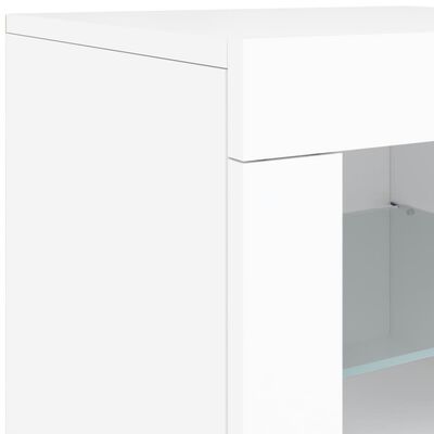 vidaXL fehér tálalószekrény LED-világítással 181,5x37x67 cm