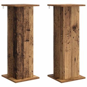 vidaXL N&ouml;v&eacute;ny&aacute;llv&aacute;ny 2 pcs Antik Fa 30,5 x 30 x 80,5 cm Szerelt Fa