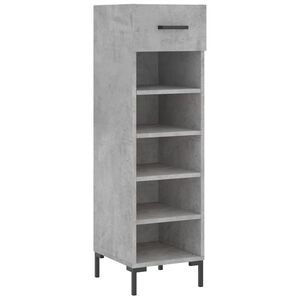 vidaXL betonsz&uuml;rke szerelt fa cipősszekr&eacute;ny 30 x 35 x 105 cm