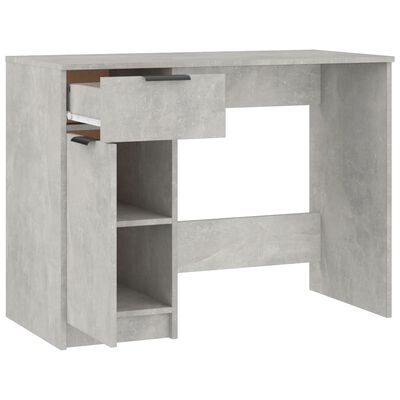 vidaXL betonszürke színű szerelt fa íróasztal 100 x 50 x 75 cm
