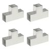 vidaXL 4 darab T alak&uacute; horganyzott f&eacute;m oszloptart&oacute; 101 x 101 mm