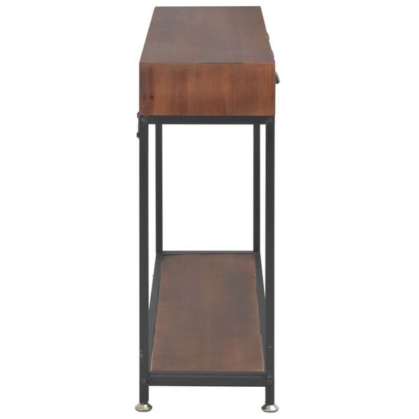 vidaXL h&aacute;romfi&oacute;kos t&ouml;m&ouml;r fenyő t&aacute;lal&oacute;asztal 120 x 30 x 76 cm