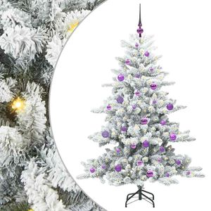 vidaXL Műanyag Hajtogat&oacute;s Kar&aacute;csonyfa Feh&eacute;r 150 cm PVC &eacute;s Ac&eacute;l