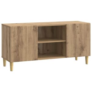 vidaXL TV szekr&eacute;ny K&eacute;zműves T&ouml;lgy 102 x 34,5 x 50 cm Szerelt Fa