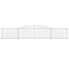 vidaXL íves horganyzott vas gabion kosár 400x30x60/80 cm