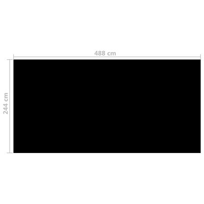 vidaXL fekete polietilén medencetakaró 488 x 244 cm