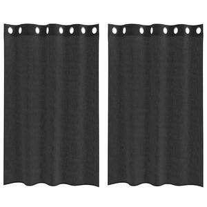 vidaXL 2 db fekete f&aacute;tyolf&uuml;gg&ouml;ny&ouml;k rojtokkal 140x175 cm