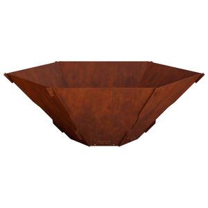 vidaXL Tűzrak&oacute; Rozsd&aacute;s 58,5 x 51,5 x 19,5 cm Időj&aacute;r&aacute;s&aacute;ll&oacute; Ac&eacute;l