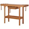 vidaXL fi&oacute;kos kem&eacute;nyfa asztalos munkapad k&eacute;t satuval
