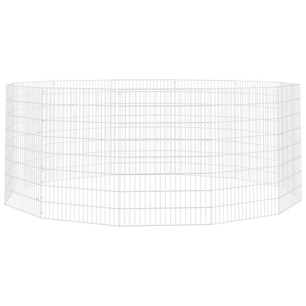 vidaXL 12 paneles horganyzott vas szabadon &aacute;ll&oacute; &aacute;llatketrec 54 x 80 cm