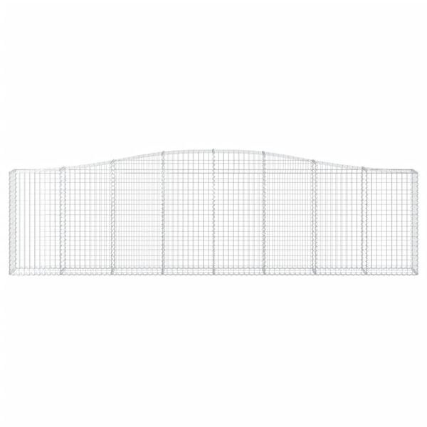 vidaXL 2 db íves horganyzott vas gabion kosár 400x30x100/120 cm