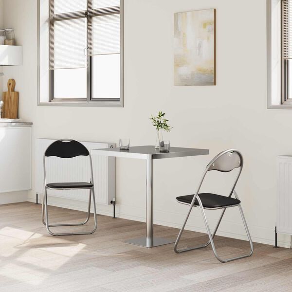 vidaXL &Ouml;sszecsukhat&oacute; sz&eacute;k 2 pcs Fekete &eacute;s Sz&uuml;rke 48 x 43,5 x 81 cm