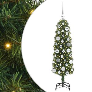 vidaXL Mű kar&aacute;csonyfa Z&ouml;ld 120 cm PVC, ac&eacute;l &eacute;s műanyag