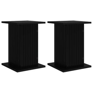 vidaXL N&ouml;v&eacute;ny&aacute;llv&aacute;ny 2 pcs Fekete 30,5 x 30 x 43 cm Szerelt Fa