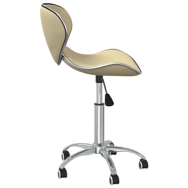 vidaXL 4 db krémszínű műbőr forgó étkezőszék