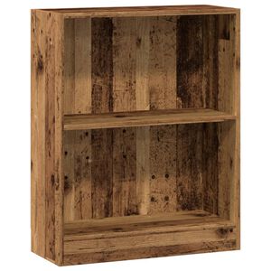 vidaXL antik fa sz&iacute;nű szerelt fa k&ouml;nyvespolc 60 x 24 x 76 cm