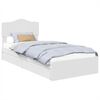 vidaXL T&aacute;rol&oacute;s &Aacute;gy fi&oacute;kkal fejt&aacute;ml&aacute;val Feh&eacute;r 90 x 190 cm Szerelt Fa