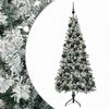 vidaXL Műkar&aacute;csonyfa g&ouml;mbbel 120 cm 150 LED Meleg feh&eacute;r PVC &eacute;s f&eacute;m