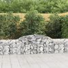 vidaXL 8 db íves horganyzott vas gabion kosár 300x30x60/80 cm